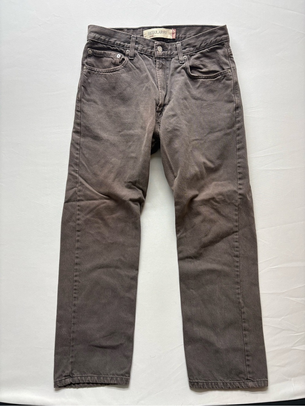 Vintage Levis 505 Jeans Men 34x30 Y2K Regular Straight Gray Dark Wash Denim